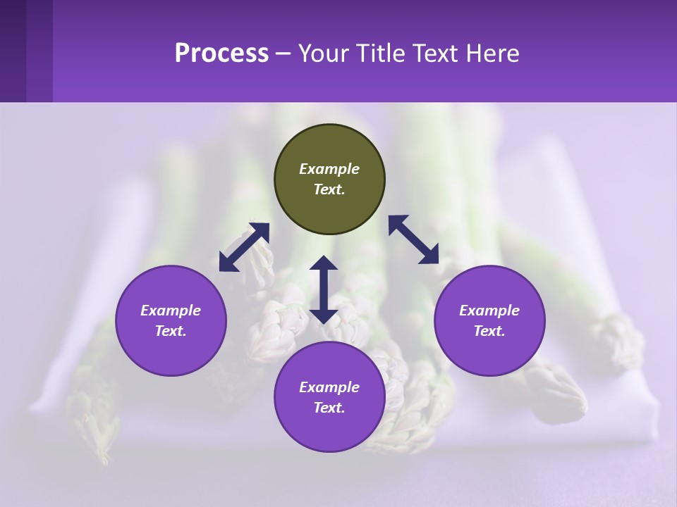 A Bunch Of Green Asparagus On A Purple Surface PowerPoint Template