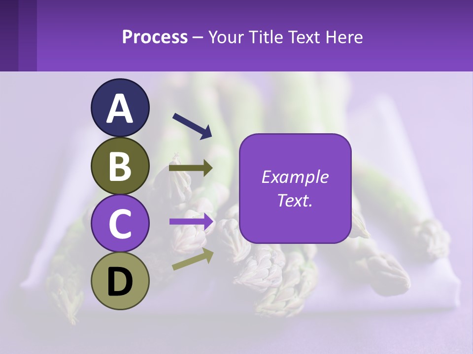 A Bunch Of Green Asparagus On A Purple Surface PowerPoint Template