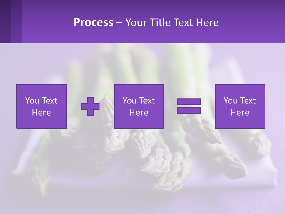 A Bunch Of Green Asparagus On A Purple Surface PowerPoint Template