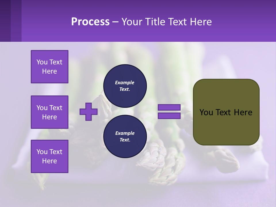 A Bunch Of Green Asparagus On A Purple Surface PowerPoint Template