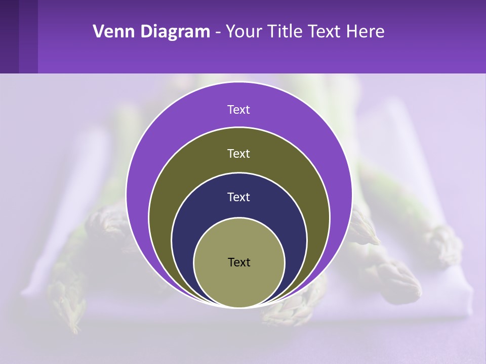 A Bunch Of Green Asparagus On A Purple Surface PowerPoint Template