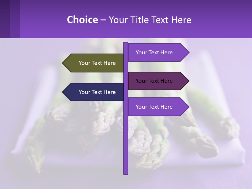 A Bunch Of Green Asparagus On A Purple Surface PowerPoint Template