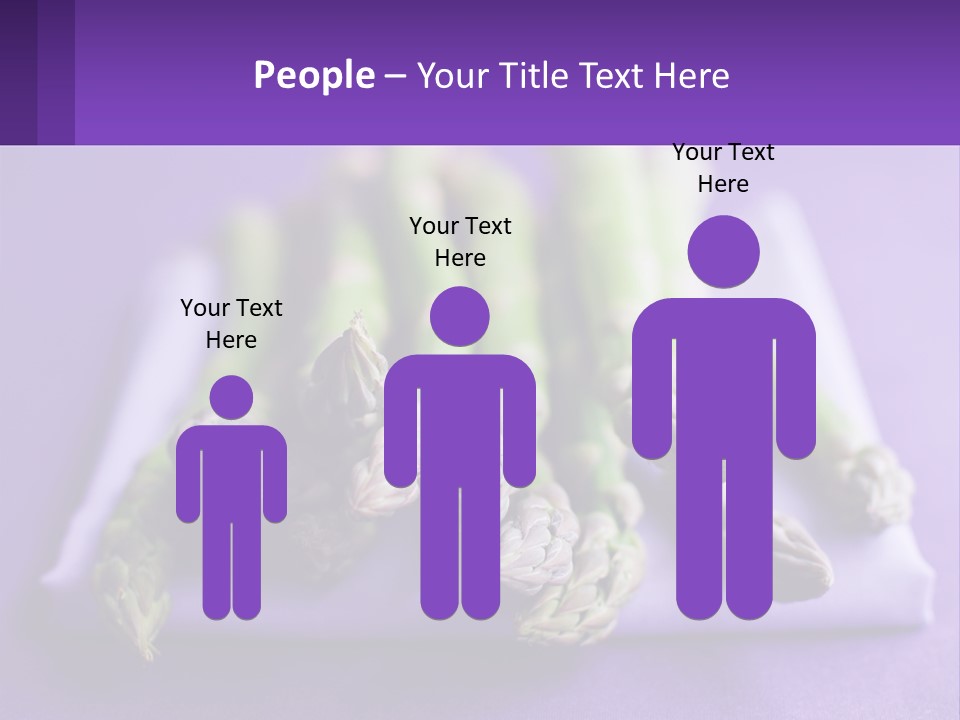 A Bunch Of Green Asparagus On A Purple Surface PowerPoint Template