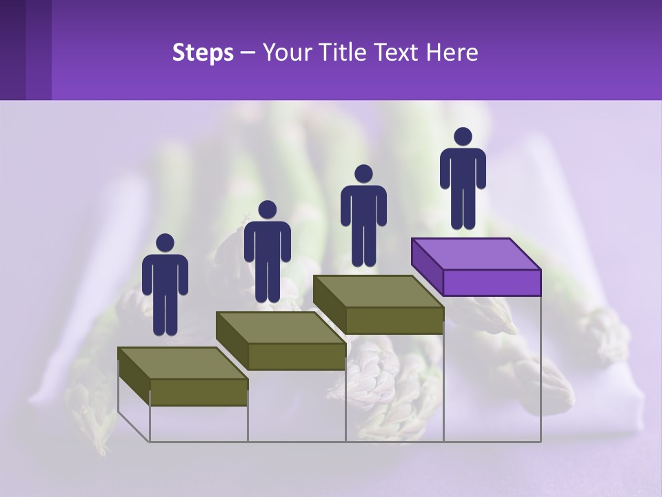 A Bunch Of Green Asparagus On A Purple Surface PowerPoint Template