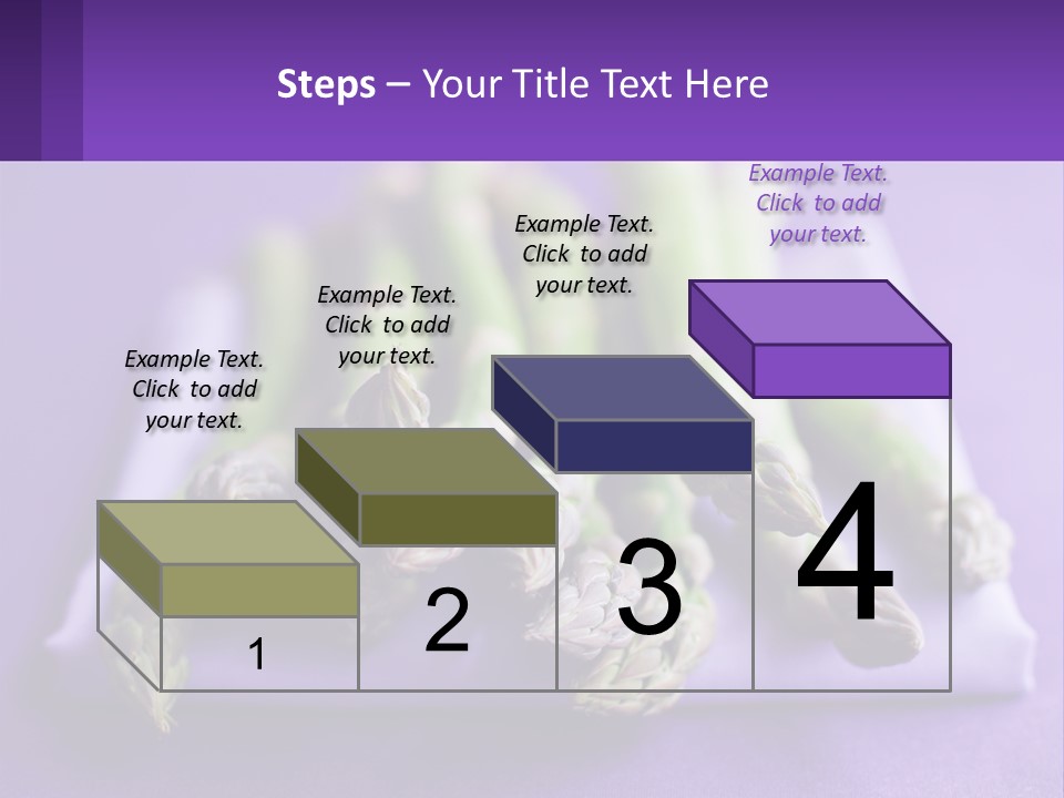 A Bunch Of Green Asparagus On A Purple Surface PowerPoint Template