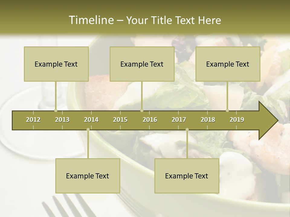 A Green Bowl Filled With Salad Next To A Glass Of Wine PowerPoint Template