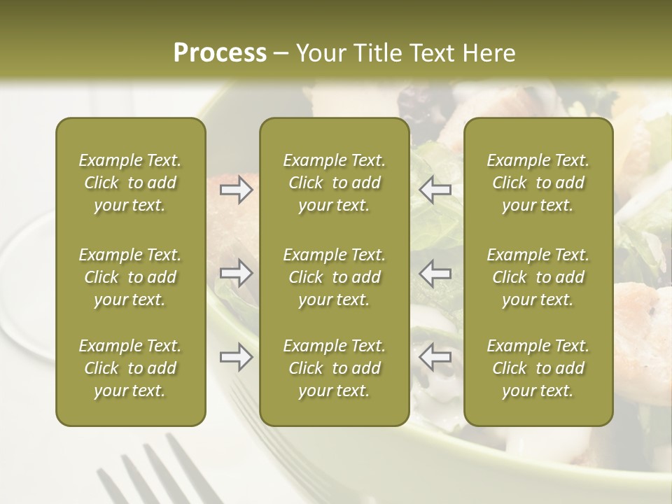 A Green Bowl Filled With Salad Next To A Glass Of Wine PowerPoint Template