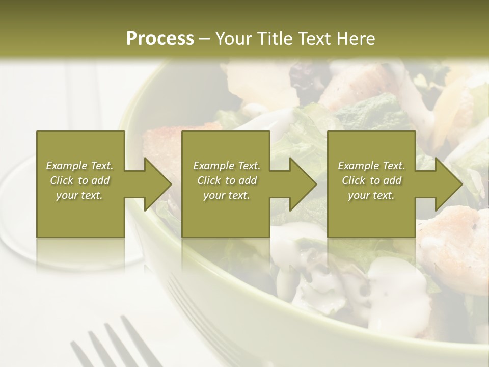 A Green Bowl Filled With Salad Next To A Glass Of Wine PowerPoint Template