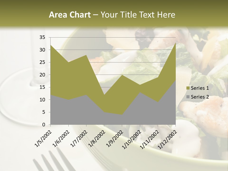 A Green Bowl Filled With Salad Next To A Glass Of Wine PowerPoint Template