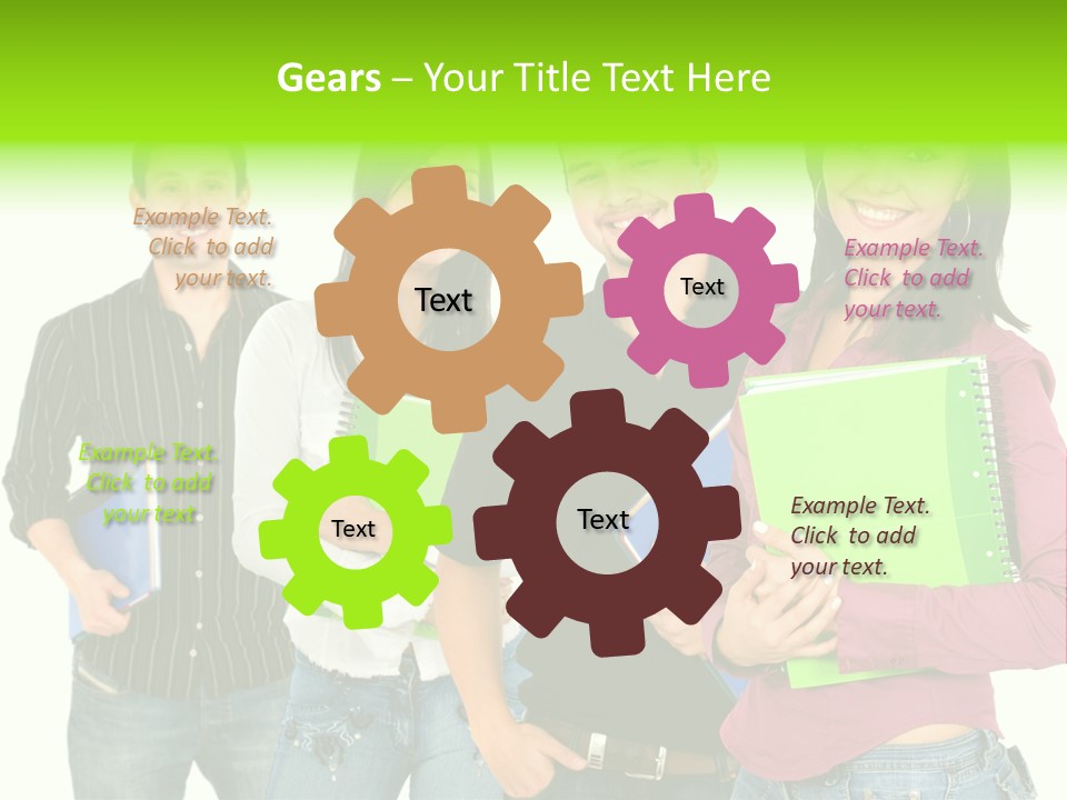 A Group Of People Standing Next To Each Other PowerPoint Template
