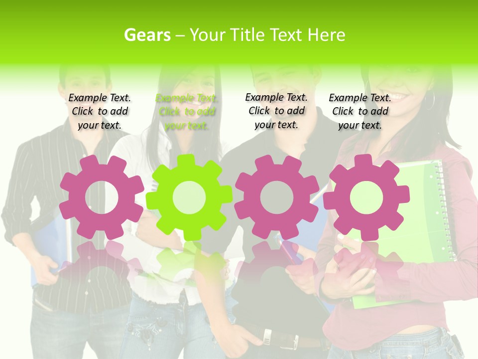 A Group Of People Standing Next To Each Other PowerPoint Template