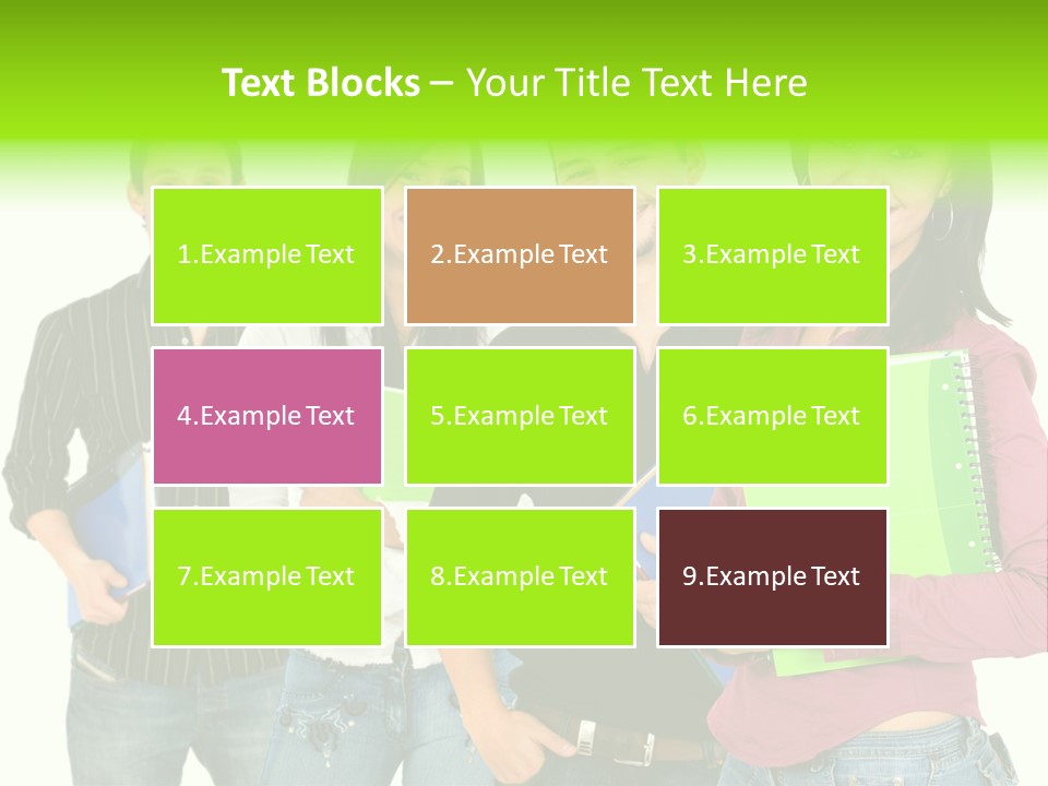 A Group Of People Standing Next To Each Other PowerPoint Template