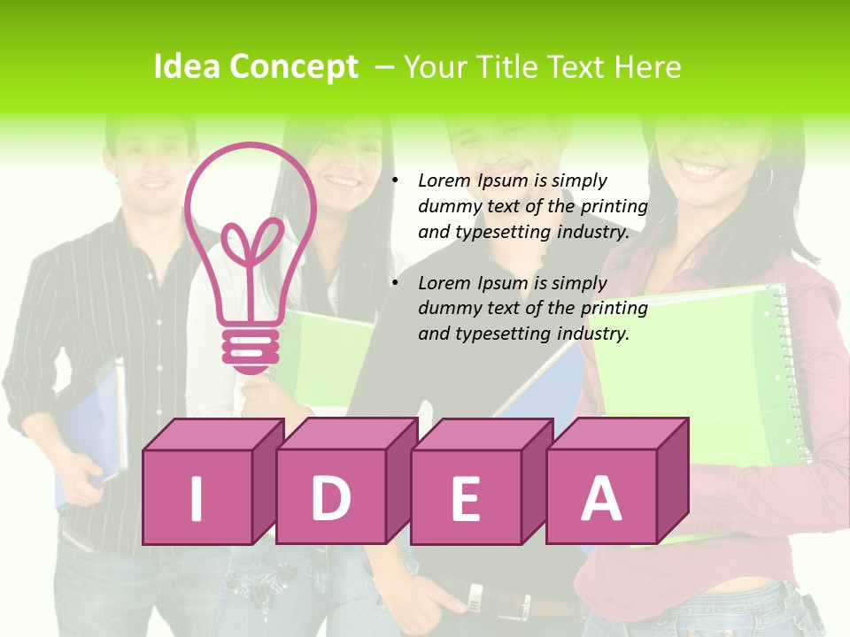 A Group Of People Standing Next To Each Other PowerPoint Template