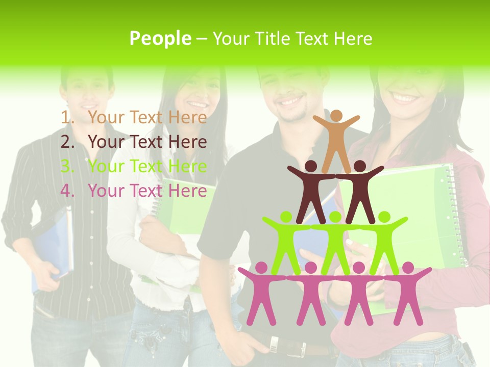 A Group Of People Standing Next To Each Other PowerPoint Template