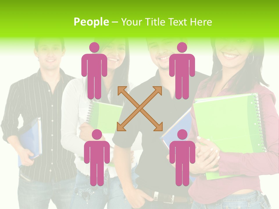 A Group Of People Standing Next To Each Other PowerPoint Template