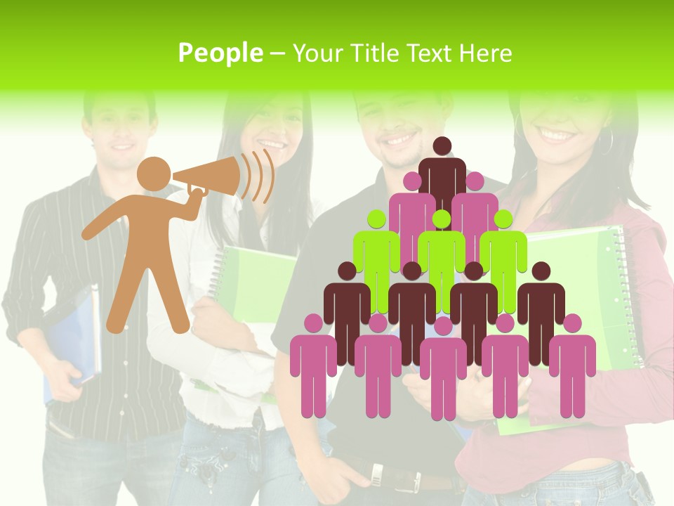 A Group Of People Standing Next To Each Other PowerPoint Template