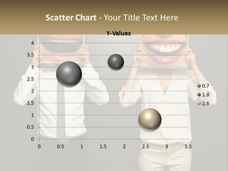 A Man And A Woman Holding Up A Picture Of Their Teeth PowerPoint Template