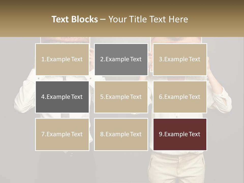 A Man And A Woman Holding Up A Picture Of Their Teeth PowerPoint Template
