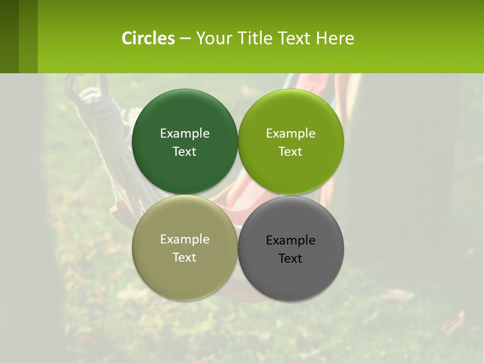 A Colorful Hammock Hanging From A Tree In A Park PowerPoint Template