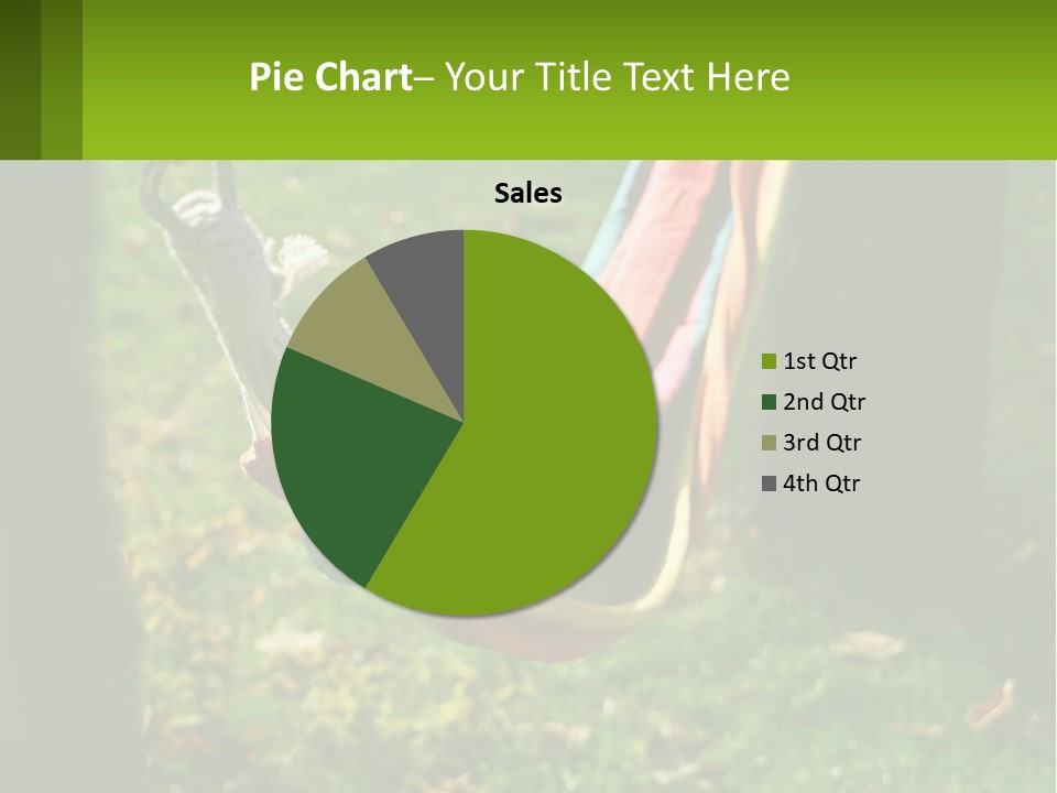 A Colorful Hammock Hanging From A Tree In A Park PowerPoint Template