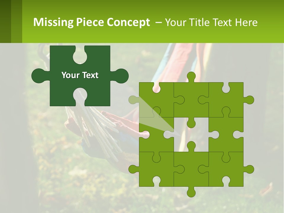 A Colorful Hammock Hanging From A Tree In A Park PowerPoint Template