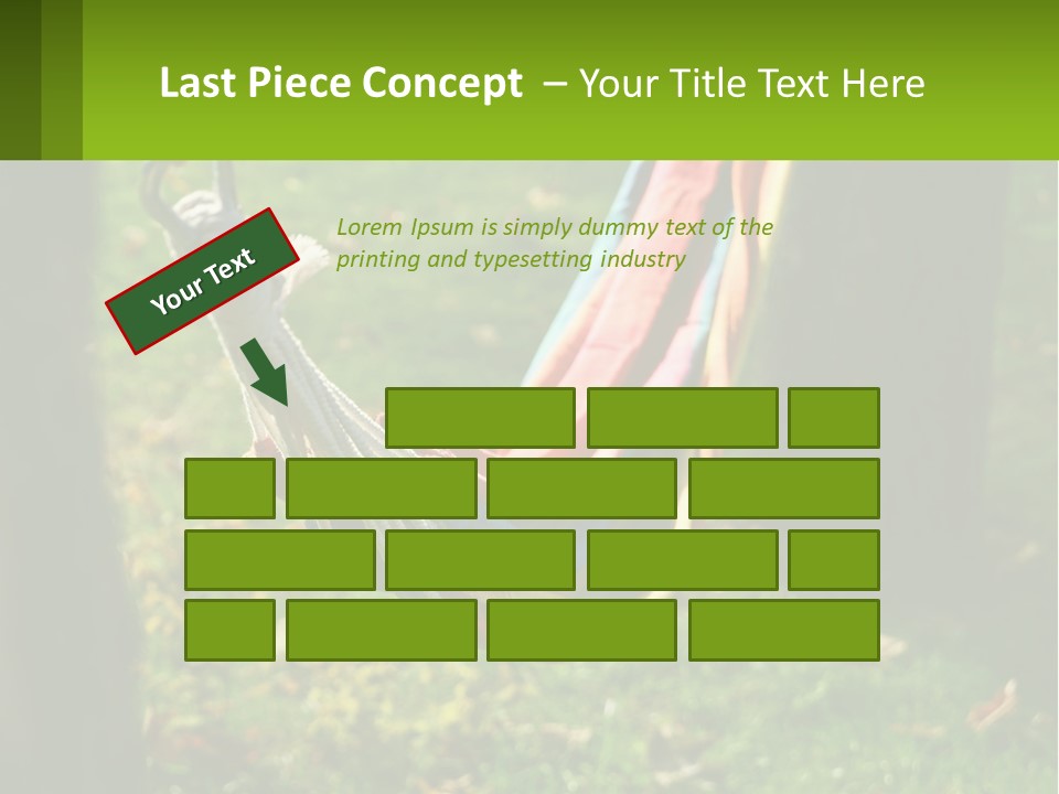 A Colorful Hammock Hanging From A Tree In A Park PowerPoint Template