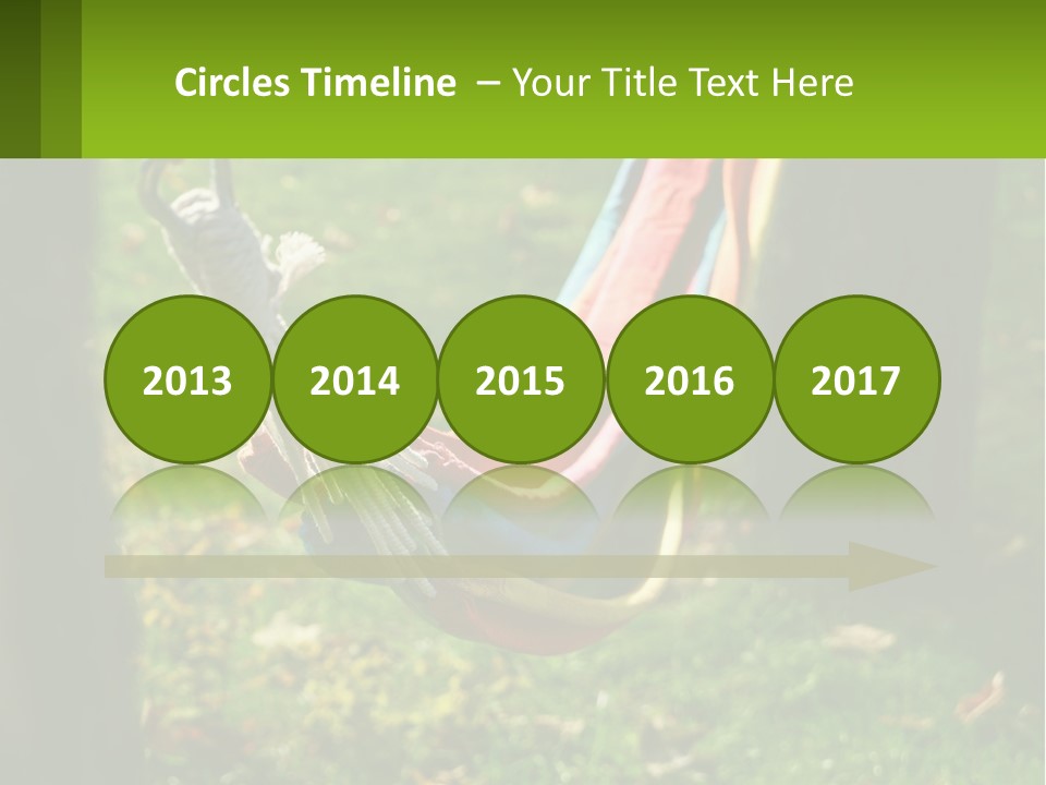 A Colorful Hammock Hanging From A Tree In A Park PowerPoint Template