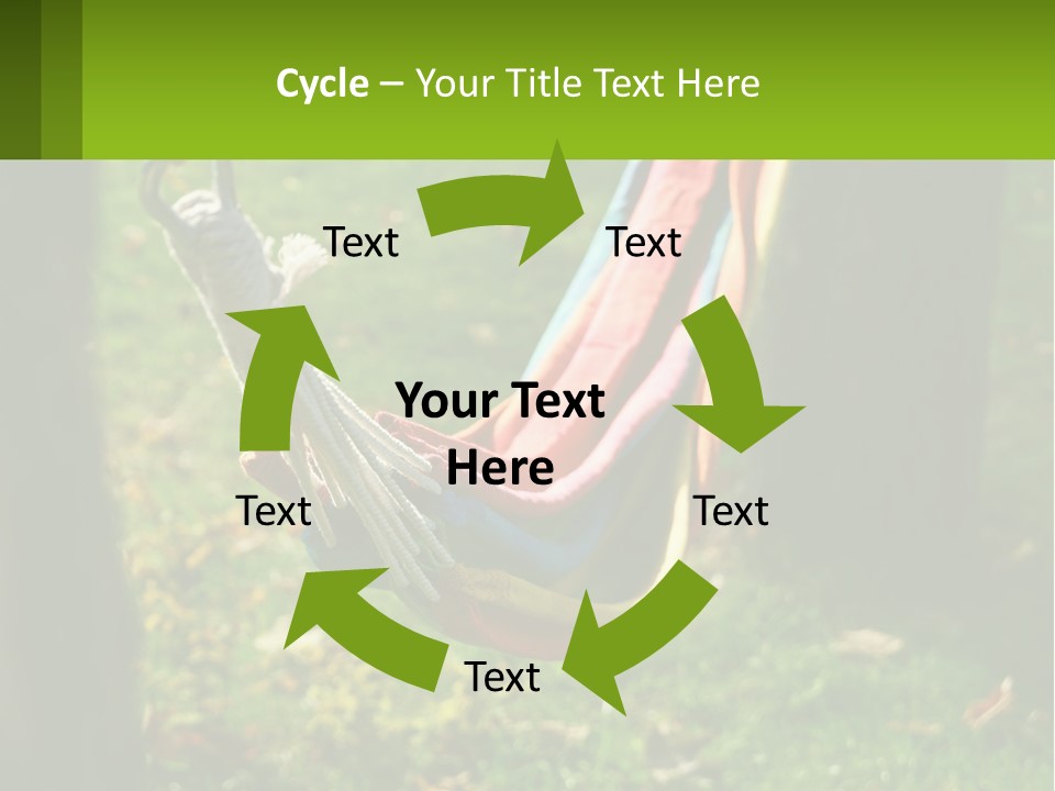 A Colorful Hammock Hanging From A Tree In A Park PowerPoint Template