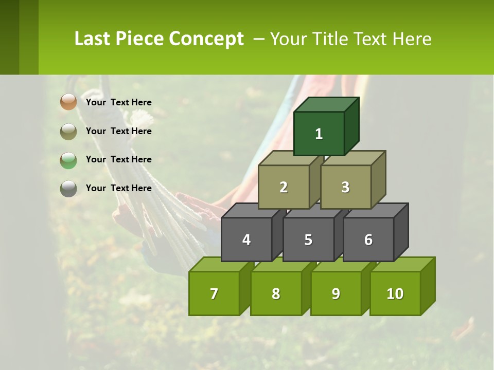 A Colorful Hammock Hanging From A Tree In A Park PowerPoint Template