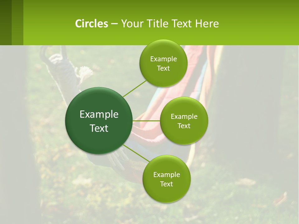 A Colorful Hammock Hanging From A Tree In A Park PowerPoint Template