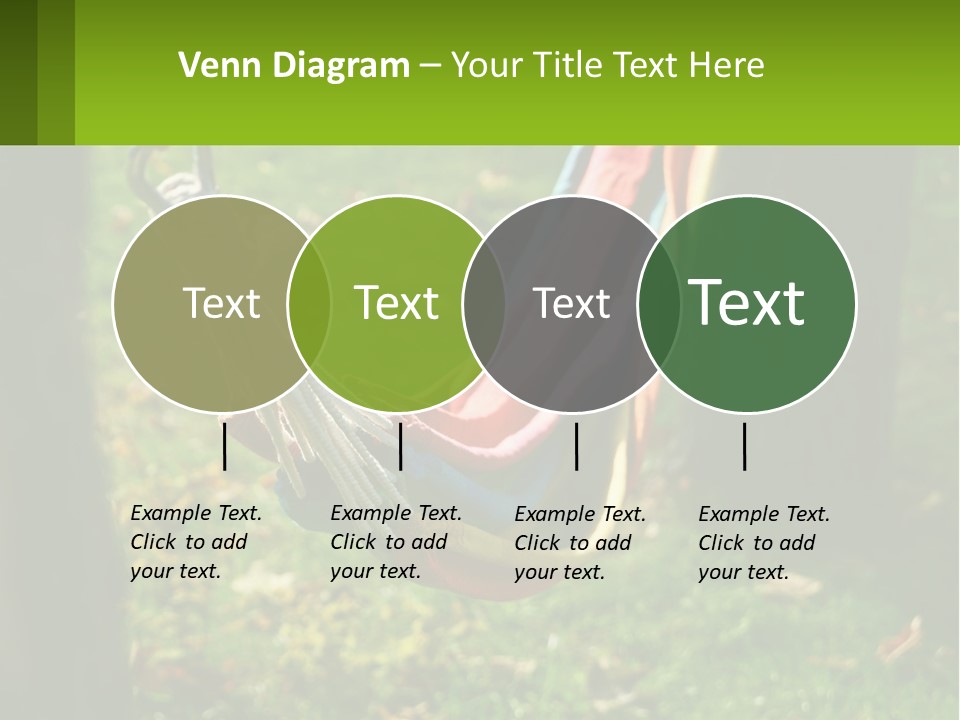 A Colorful Hammock Hanging From A Tree In A Park PowerPoint Template