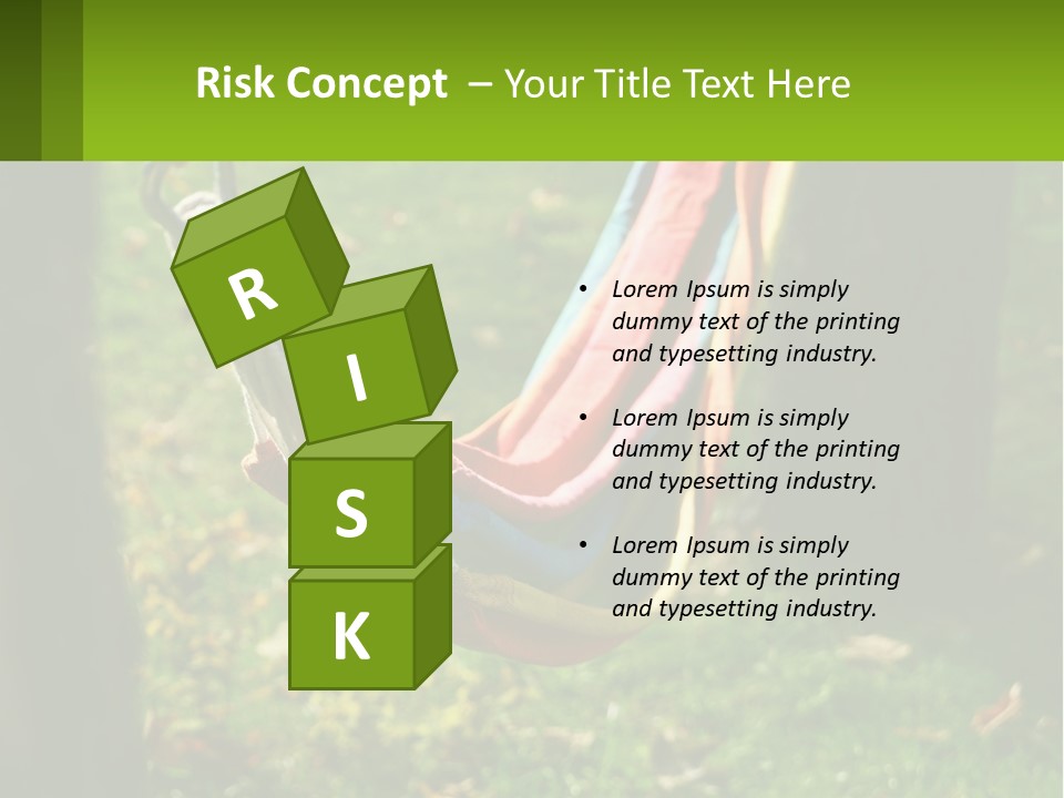 A Colorful Hammock Hanging From A Tree In A Park PowerPoint Template