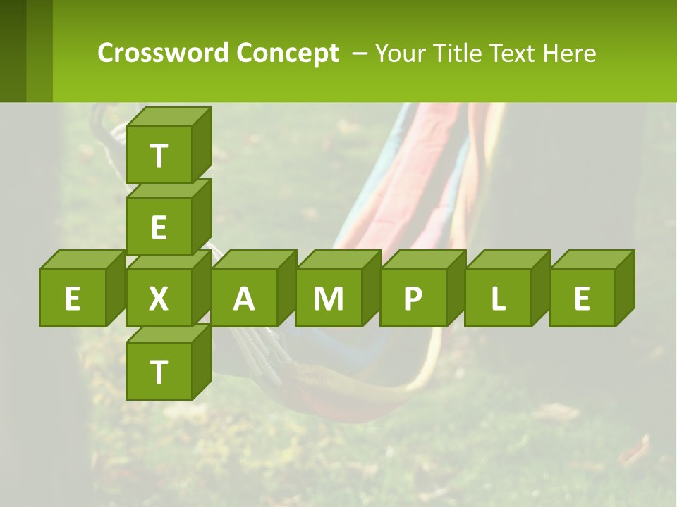 A Colorful Hammock Hanging From A Tree In A Park PowerPoint Template