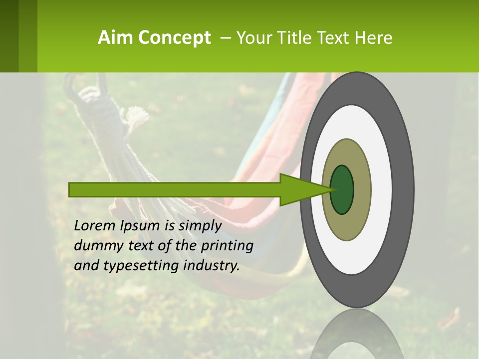 A Colorful Hammock Hanging From A Tree In A Park PowerPoint Template