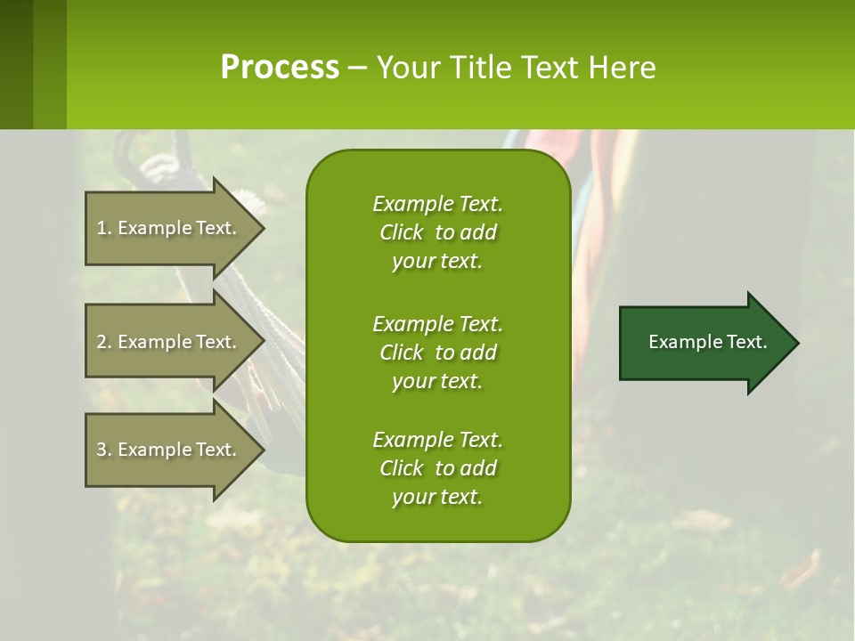 A Colorful Hammock Hanging From A Tree In A Park PowerPoint Template