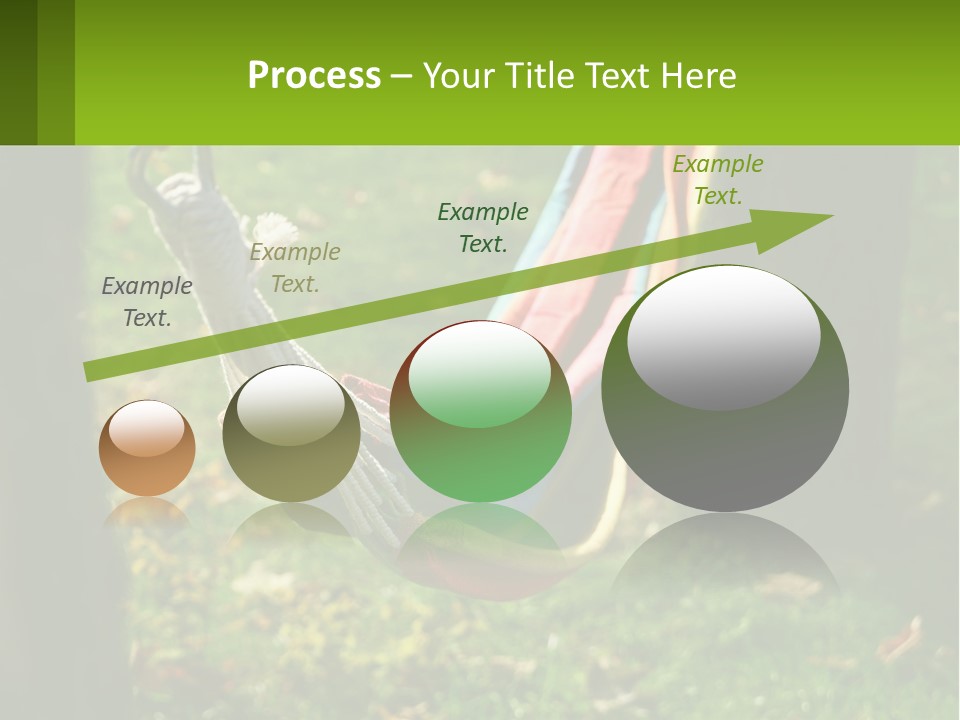 A Colorful Hammock Hanging From A Tree In A Park PowerPoint Template