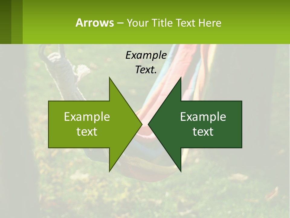 A Colorful Hammock Hanging From A Tree In A Park PowerPoint Template
