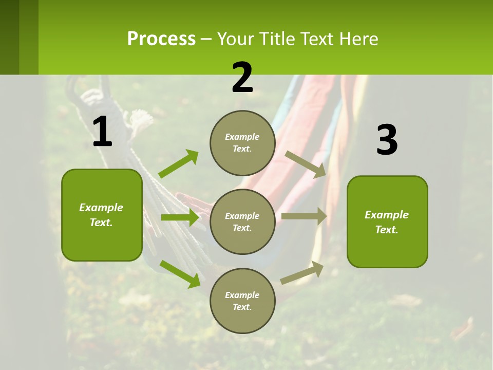 A Colorful Hammock Hanging From A Tree In A Park PowerPoint Template