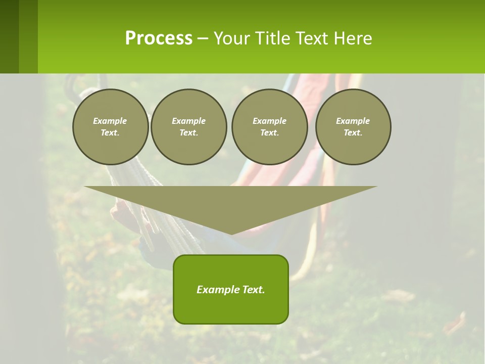 A Colorful Hammock Hanging From A Tree In A Park PowerPoint Template