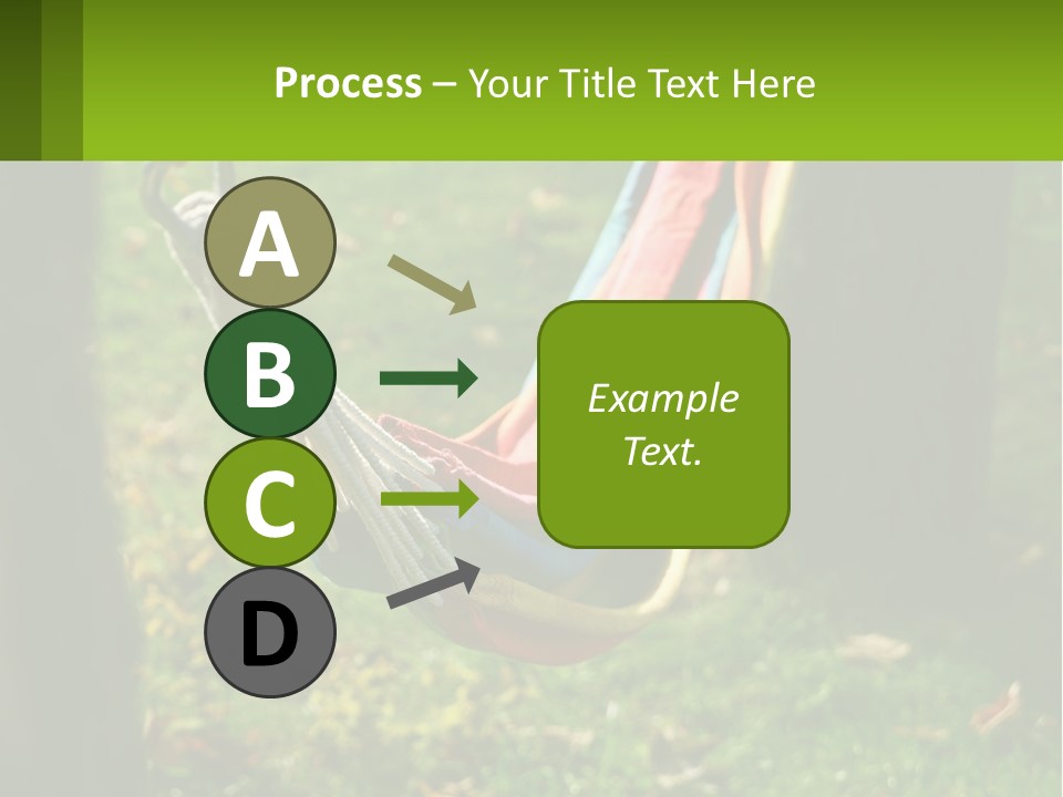 A Colorful Hammock Hanging From A Tree In A Park PowerPoint Template