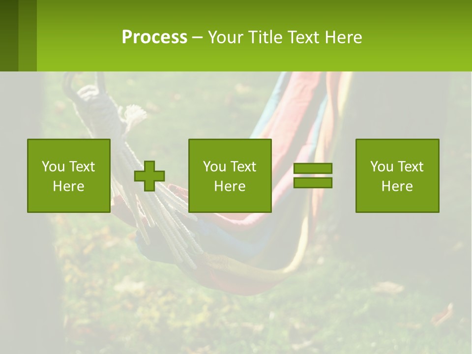 A Colorful Hammock Hanging From A Tree In A Park PowerPoint Template