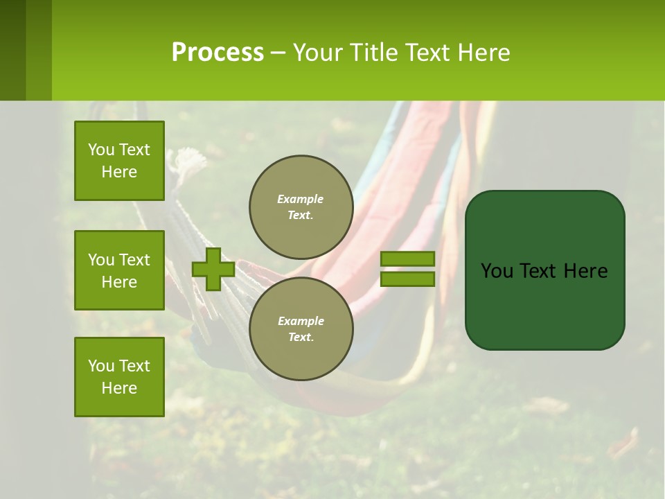 A Colorful Hammock Hanging From A Tree In A Park PowerPoint Template