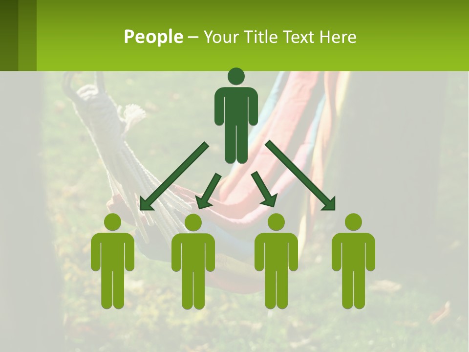 A Colorful Hammock Hanging From A Tree In A Park PowerPoint Template