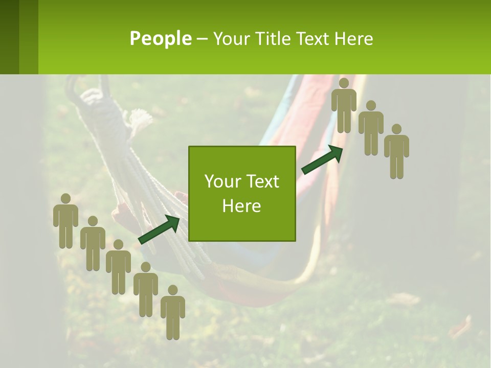 A Colorful Hammock Hanging From A Tree In A Park PowerPoint Template