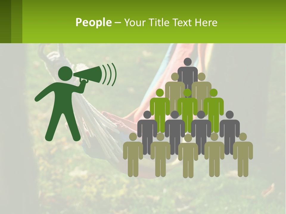 A Colorful Hammock Hanging From A Tree In A Park PowerPoint Template