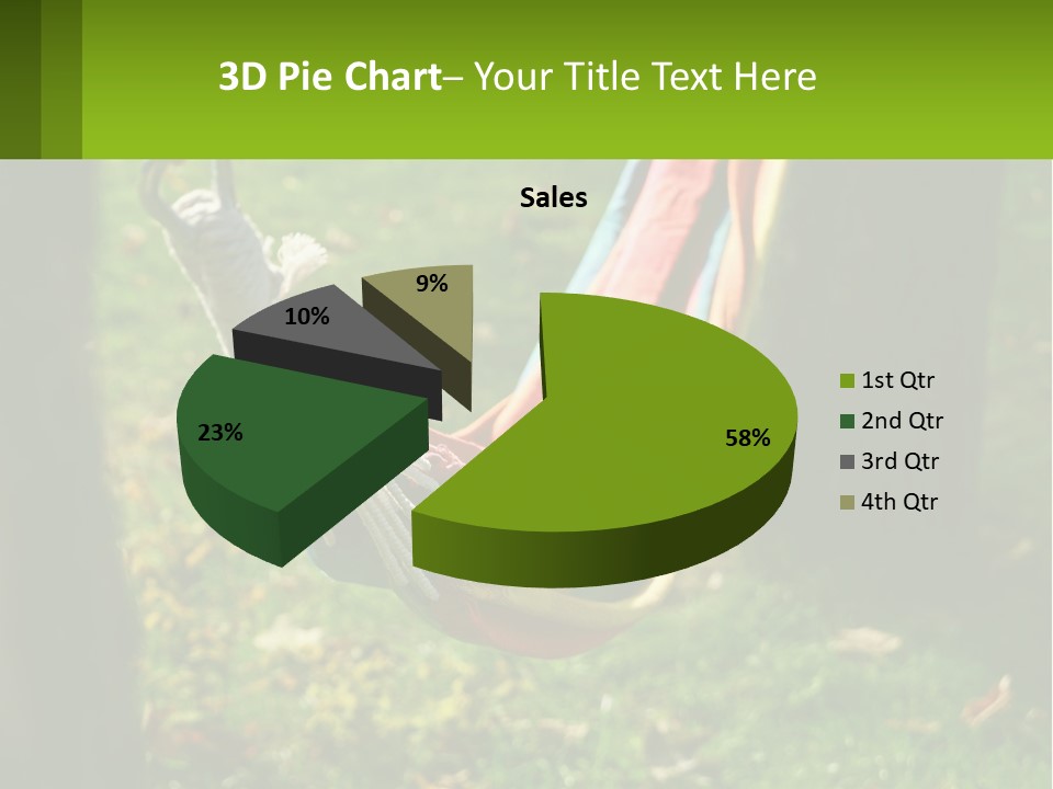 A Colorful Hammock Hanging From A Tree In A Park PowerPoint Template