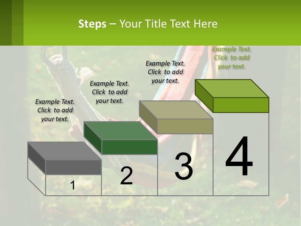 A Colorful Hammock Hanging From A Tree In A Park PowerPoint Template