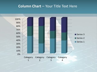 A Person Touching A Piece Of Puzzle On A Blue Surface PowerPoint Template