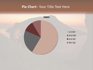 Two Men Sitting On A Cliff Overlooking A Body Of Water PowerPoint Template