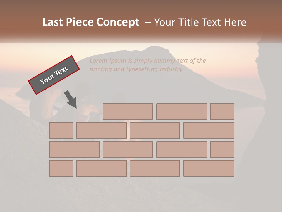 Two Men Sitting On A Cliff Overlooking A Body Of Water PowerPoint Template